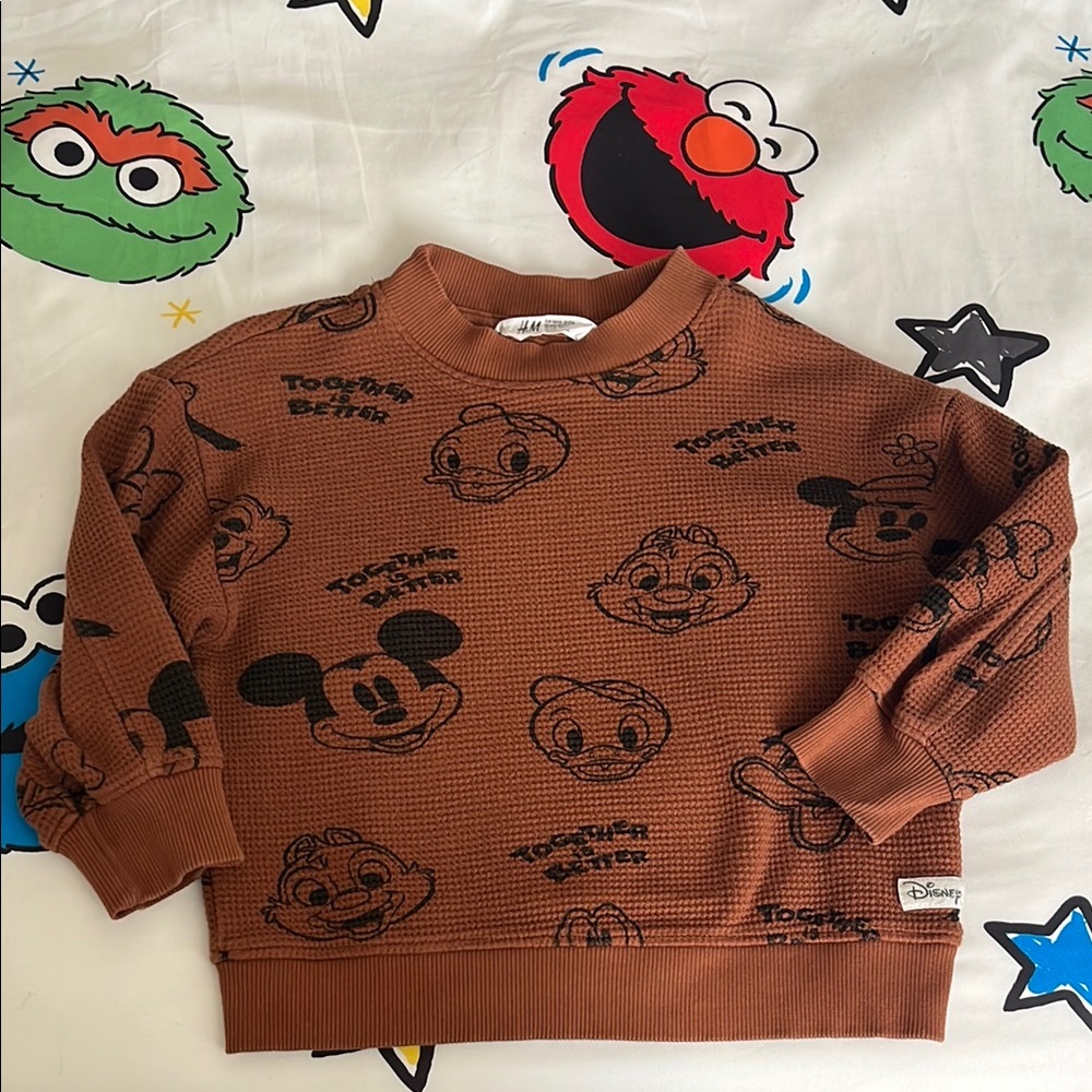 Disney Brown Cartoon Character Sweatshirt